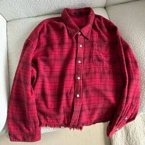 R13 Drop Neck Cropped Shirt